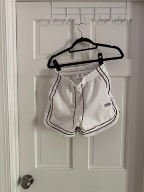 Wilson White Shorts with Navy and Burgundy Trim